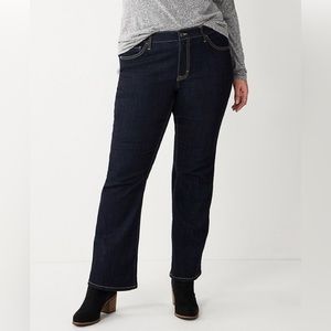 SONOMA Good For Life Womens Bootcut Stretch Jeans Dark Wash Size 28W Premium New